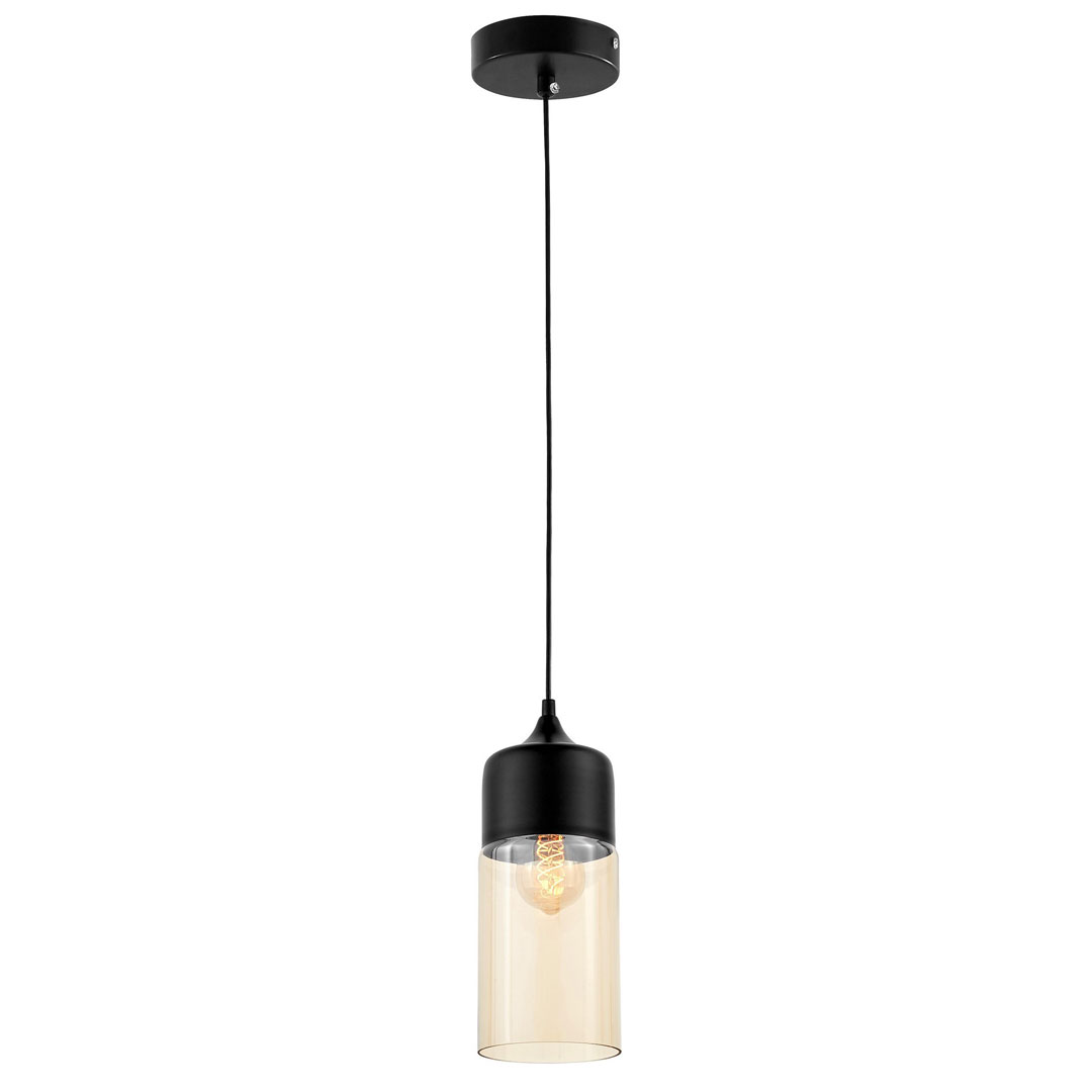 Loftowa lampa wisząca ZENIA czarny klosz metalowy tuba pionowa regulowana - Lumina Deco zdjęcie 3