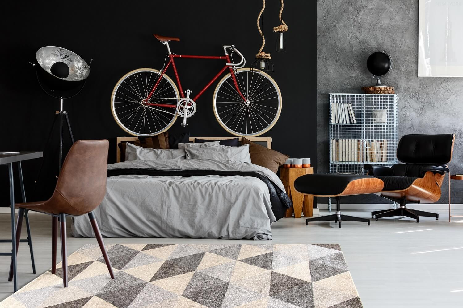 Geometryczny nowoczesny dywan w szare i beżowe trójkąty Smoothie Grey - Carpetforyou zdjęcie 4