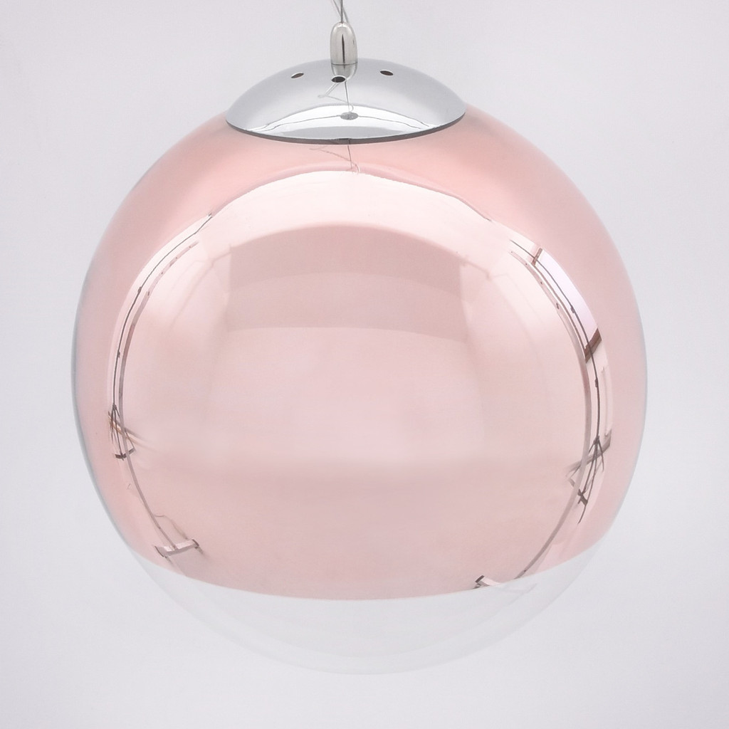 Lampa wisząca IBIZA szklana kula różowe złoto rose gold przezroczysta - Lumina Deco zdjęcie 4