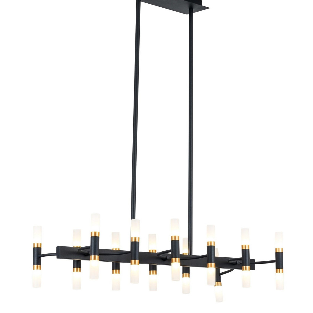 Nowoczesna, czarno-złota lampa wisząca, elegancka RICHMOND PRO W24 - Lumina Deco zdjęcie 3