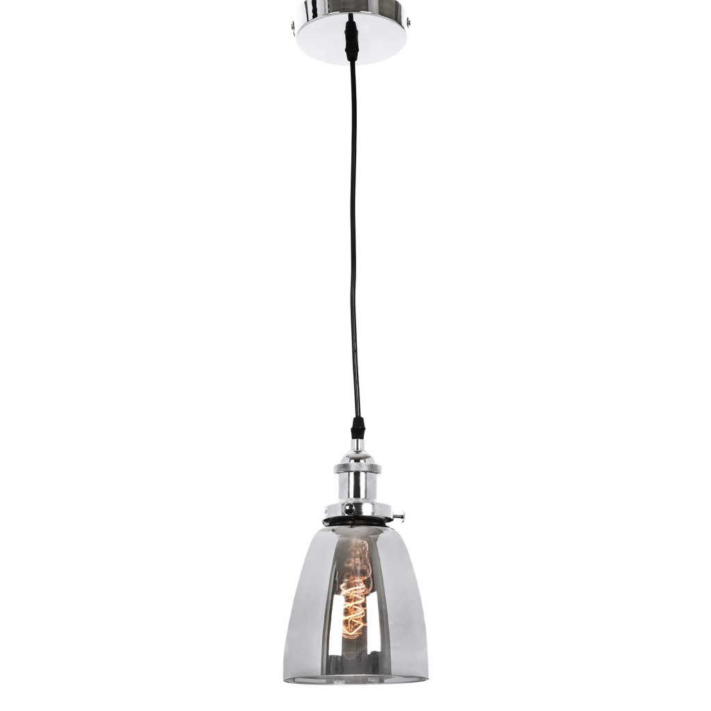 Dymiona lampa wisząca nowoczesna FABI CHROM W1, dymiona, chromowana, zwis - Lumina Deco zdjęcie 2