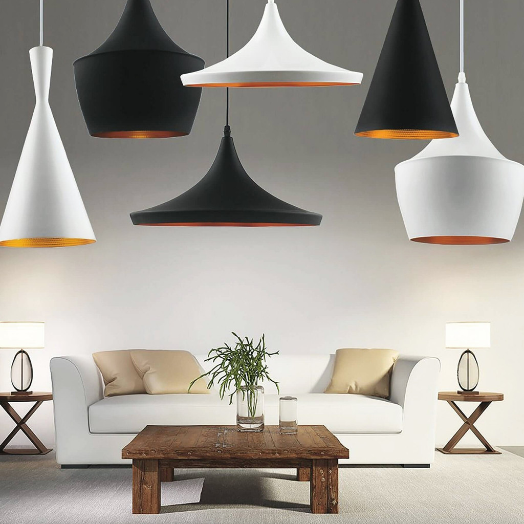 Elegancka designerska lampa wisząca FOGGI 12C biała, złota, loftowa - Lumina Deco zdjęcie 2